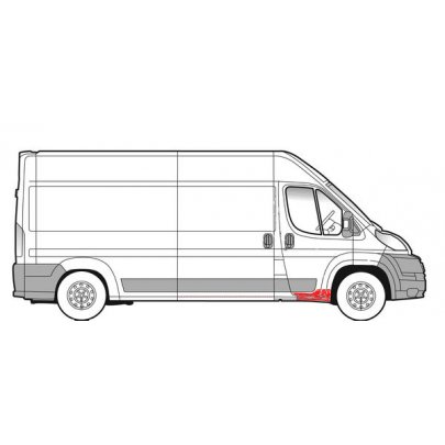 Ремонтная часть порога переднего правого (короткая модель) Fiat Ducato II / Citroen Jumper II / Peugeot Boxer II 2006- 6505-06-2097042P BLIC (Польша)