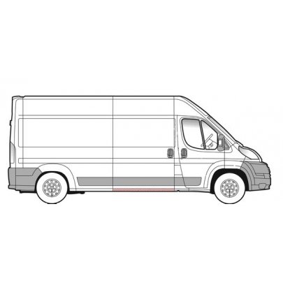 Ремонтная часть порога правый Fiat Ducato II / Citroen Jumper II / Peugeot Boxer II 2006- 6505-06-2097002K BLIC (Польша)