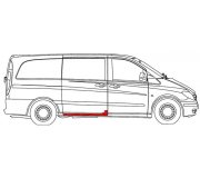 Ремонтна частина порога правого MB Vito 639 2003- 6505-06-3542004P BLIC (Польща)