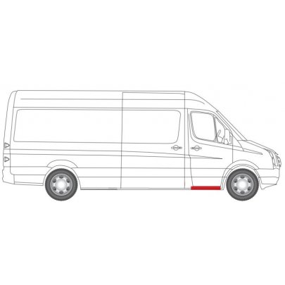 Ремонтна частина порога зпереду права VW Crafter 2006- 6505-06-3548016P BLIC (Польща)