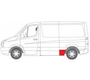 Ремонтна частина заднього крила ліва (короткая база) VW Crafter 2006- 6504-03-3547565K BLIC (Польща)