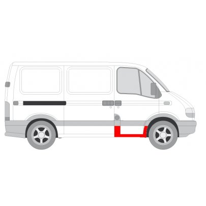 Ремонтна частина поріг передніх дверей правий Iveco Daily IV 2006-2011 6505-06-5088042P BLIC (Польша)