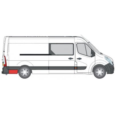 Ремонтна частина кузова ззаду зправа (30см/65см) Renault Master III 2010- 6505-06-6089006P BLIC (Польща)