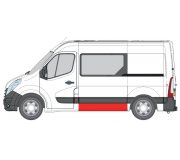 Ремонтная часть порога левого (короткая база) Renault Master III 2010- 6505-06-6089011P BLIC (Польша)