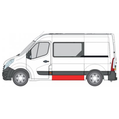 Ремонтна частина лівого порогу (коротка база) Renault Master III 2010- 6505-06-6089011P BLIC (Польща)