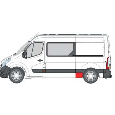 Ремонтная часть крила задний левого (середняя/довгая база) Renault Master III 2010- 6504-03-6089581P BLIC (Польша)