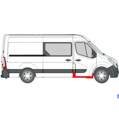 Ремонтна частина порога переднього правого Nissan NV400 2011- 6505-06-5089002P BLIC (Польща)