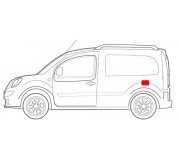 Ремонтная часть кришки лючка Renault Kangoo II 2008-2013 5617520 FPS (Тайвань)