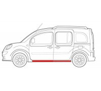 Ремонтная часть порога левого (длина 176см) Renault Kangoo II 2008-2013 6505-06-6011017P BLIC (Польша)