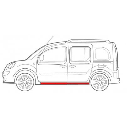 Ремонтная часть порога правого (длина 176см) Renault Kangoo II 2008-2013 6505-06-6011017P BLIC (Польша)