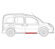 Ремонтная часть боковой панели кузова левая (длина 100см) Renault Kangoo II 2008-2013 6505-06-6011015P BLIC (Польша)