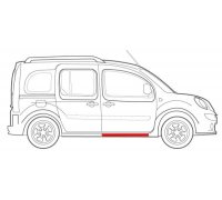 Ремонтная часть боковой панели кузова левая (длина 100см) Renault Kangoo II 2008-2013 6505-06-6011015P BLIC (Польша)