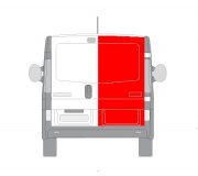 Ремонтная часть дверей задніх правих (цельный) Renault Trafic II / Opel Vivaro A / Nissan Primastar 01-14 6016-00-6061156P BLIC (Польша)