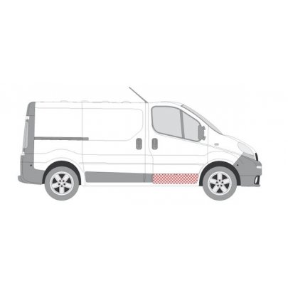 Ремонтная часть двери передних правих (пол, внутренняя) Renault Trafic II / Opel Vivaro A / Nissan Primastar 01-14 5089132 KLOKKERHOLM (Дания)