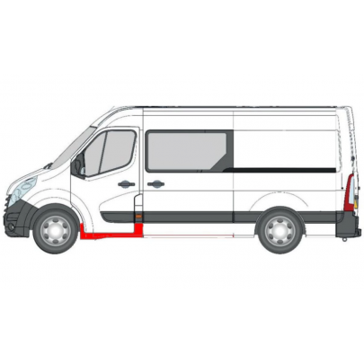 Ремонтна частина порога переднього лівого Nissan NV400 2011- 6089043 KLOKKERHOLM (Данія)