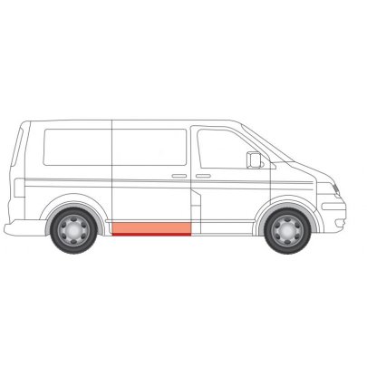 Ремонтная часть порога правая VW Transporter T5 2003- 6505-06-9568002P BLIC (Польша)