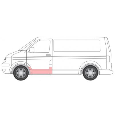 Ремонтная часть переднего порога левая VW Transporter T5 2003- 6505-06-9568013P BLIC (Польша)