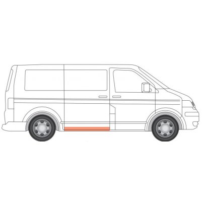 Ремонтная часть порога правая (внутренняя) VW Transporter T5 2003- 6505-06-9568045P BLIC (Польша)