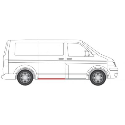 Ремонтная часть порога правая (длинна 130см) VW Transporter T5 2003- 6505-06-9568004P BLIC (Польша)