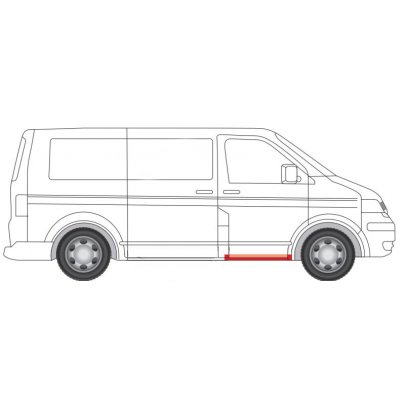 Ремонтная часть порога передая правая (длина 94см) VW Transporter T5 2003- 6505-06-9568015P BLIC (Польша)