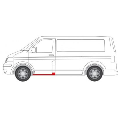 Ремонтная часть переднего порога левая (ступенька) VW Transporter T5 2003- 6505-06-9568018P BLIC (Польша)