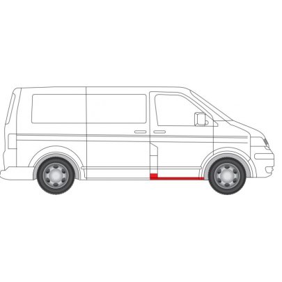 Ремонтная часть порога передняя правая (ступенька) VW Transporter T5 2003- 6505-06-9568019P BLIC (Польша)