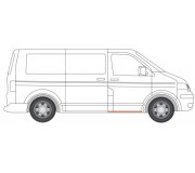 Ремонтная часть кузова правая (внутрішня частина) VW Transporter T5 2003- 6505-06-9568092K BLIC (Польша)