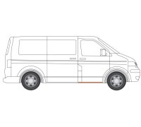 Ремонтная часть кузова правая (внутрішня частина) VW Transporter T5 2003- 6505-06-9568092K BLIC (Польша)