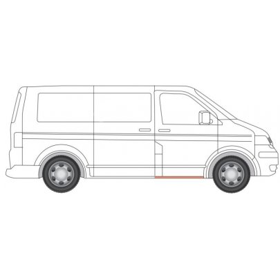 Ремонтная часть кузова правая (внутрішня частина) VW Transporter T5 2003- 6505-06-9568092K BLIC (Польша)