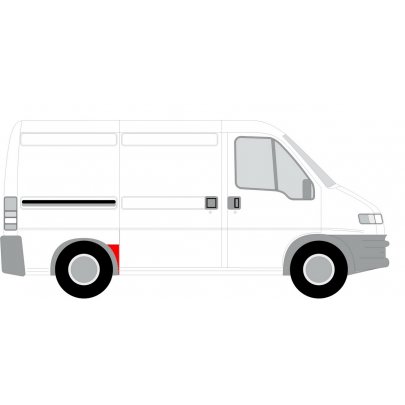 Ремонтная часть крила сзади справа (короткая база) Fiat Ducato / Citroen Jumper / Peugeot Boxer 1994-2006 6508-01-2092604P BLIC (Польша)