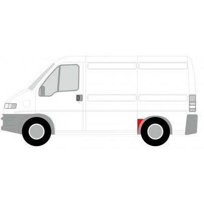 Ремонтная часть крила сзади слева (короткая база) Fiat Ducato / Citroen Jumper / Peugeot Boxer 1994-2006 6508-01-2092603P BLIC (Польша)