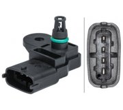 Датчик давления впускного коллектора (4 pin) Ford C‑MAX 2 / Форд С Макс 2 1.6 (бензин) 2010–2019 6PP009403-331 HELLA (Германия)