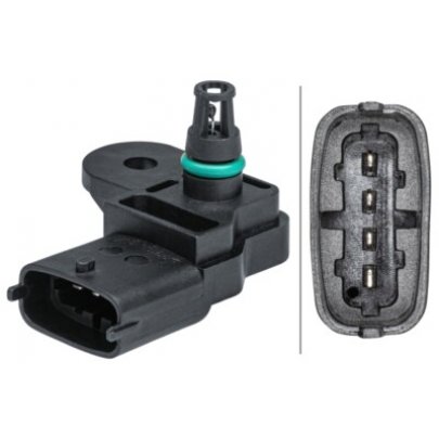 Датчик давления впускного коллектора (4 pin) Ford C‑MAX 2 / Форд С Макс 2 1.6 (бензин) 2010–2019 6PP009403-331 HELLA (Германия)