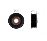 Ролик ременя генератора направляючий Ford Focus 3 / Форд Фокус 3 1.0 (бензин) 2011-2018 500219 CAFFARO (Польща)
