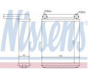 Радиатор печки (версия: BEHR, 170х153х42мм) MB Sprinter 1995-2006 72038 NISSENS (Дания)