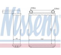 Радіатор пічки (версія: BEHR, 170х153х42мм) MB Sprinter 1995-2006 72038 NISSENS (Данія)