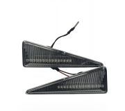 Комплект динамических повторителей поворота правый / левый (LED, белый, 2 шт, OE 8200431006 / 8200431009 ) Renault Scenic II / Рено Сценик 2 2003-2009 111266 BS Auto