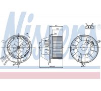 Моторчик печки (с автоматическим кондиционером) VW Caddy III 2004- 87032 NISSENS (Дания)