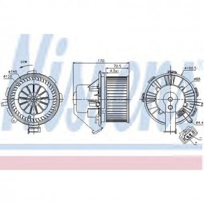 Моторчик пічки (без кондиціонера) MB Sprinter 906 2006 - 87106 NISSENS (Данія)