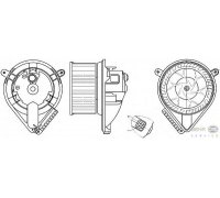 Моторчик печки (без дополнительной системы отопления) MB Vito 638 1996-2003 8EW351304-041 HELLA (Германия)