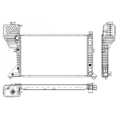 Радіатор охолодження (з кондиціонером) MB Sprinter 2.3D / 2.9TDI 1995-2006 8MK376721-201 HELLA (Німеччина)