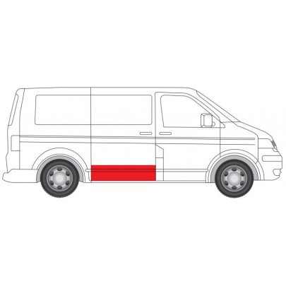 Ремонтная часть двери раздвижной правая (длина 1180мм) VW Transporter T5 2003- 9998-01-039382P BLIC (Польша)