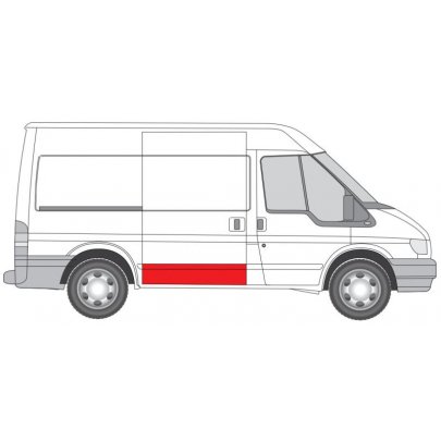 Ремонтная часть cдвижной двери правой (190.0мм) Ford Transit VI 2006-2014 6013-00-2509724P BLIC (Польша)