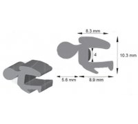 Audi 80/90 1986-1995 Молдинг на лобовое стекло GS 0016 P111-X Benson (КНР)