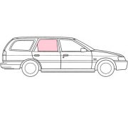 Ford Escort/Orion 1990-2000 Бокове скло заднє праве (опускне, COMBI) 1750T Benson (КНР)