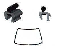 Audi 80/90 1986-1995 Молдинг на лобовое стекло GS 0016 P158-X Benson (КНР)