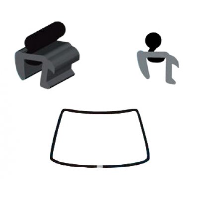 Audi 80/90 1986-1995 Молдинг на лобовое стекло GS 0016 P158-X Benson (КНР)