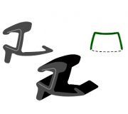 BMW X1 E84 2009-2015 Молдинг на лобовое стекло GS 1432 P110-X Benson (КНР)