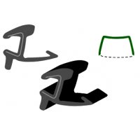 BMW X1 E84 2009-2015 Молдинг на лобовое стекло GS 1432 P110-X Benson (КНР)