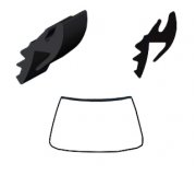 Fiat Doblo 2000-2010 Молдинг на лобовое стекло 13026A Benson (КНР)